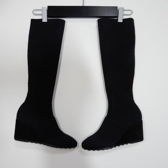 EILEEN FISHER Kasana Tall Wedge Stretch Knit Socks Boots Size 6 Black NEW - Picture 10 of 10
